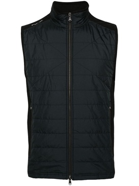 quilted logo-print gilet