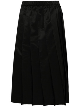 Pleated Elasticated-Waist Kilt Skirt