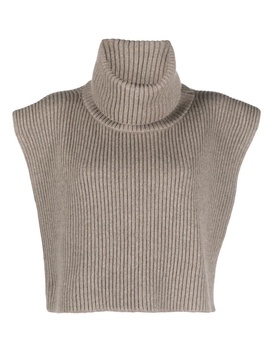 brown Eppie cashmere collar