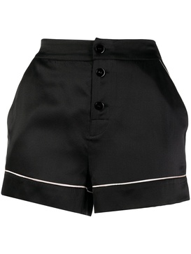 Black Silk Pyjama Shorts