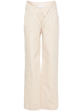 Neutral Mid-Rise Straight Jeans