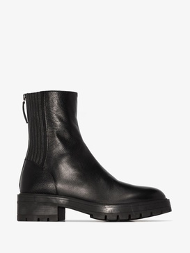 Black Saint Honore Leather Ankle Boots