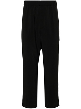 Black PE Light Straight-Leg Trousers