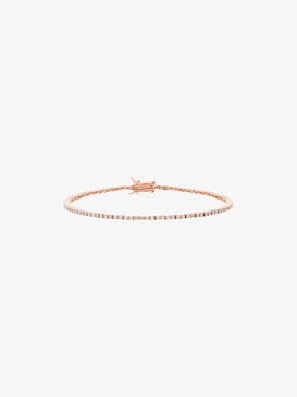 14K rose gold diamond tennis bracelet