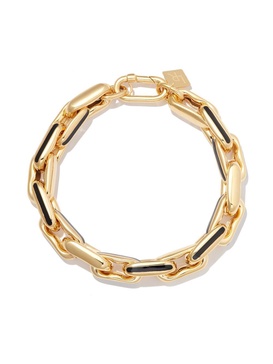 14K yellow medium chain-link bracelet