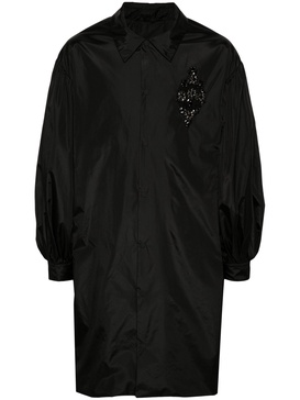 crystal-embellished car coat