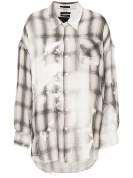 checked frayed shirt