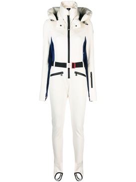 White Padded Hooded Ski Jumpsuit