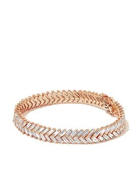 18K rose gold Zipper diamond tennis bracelet