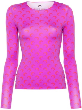 Moon-Print Jersey Top