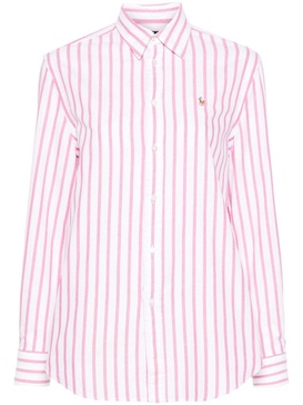 Polo-Pony-motif striped shirt