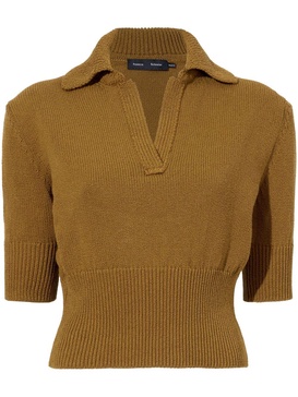 brown Reeve knitted polo top