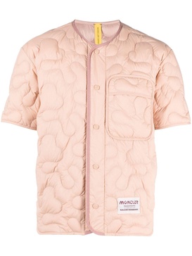 X Salehe Bembury Pink Quilted Shirt Jacket