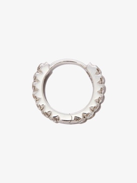 18K white gold Eternity diamond hoop earring