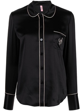 Black Silk Pyjama Shirt