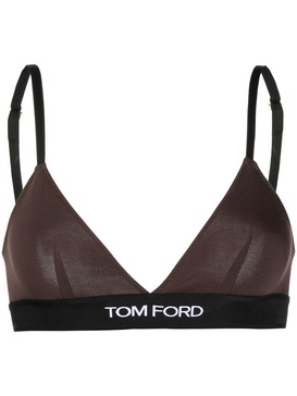 Black logo underband jersey bra