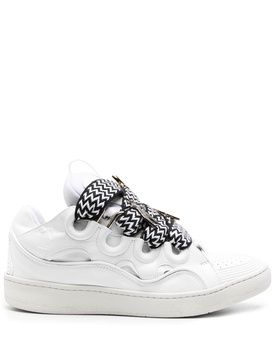 X Future White Curb Leather Sneakers