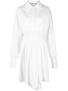 white asymmetric shirt dress