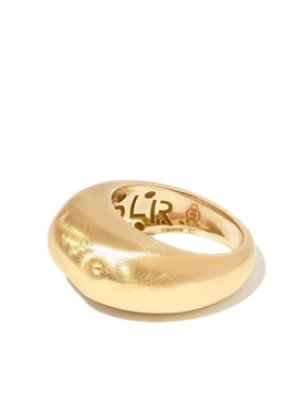 14K yellow gold uneven dome ring