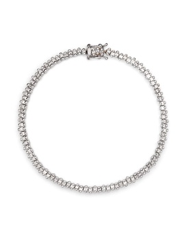 18K White Gold Princess Diamond Bracelet