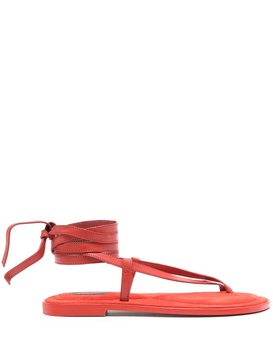 The Elliot Red Suede Sandals