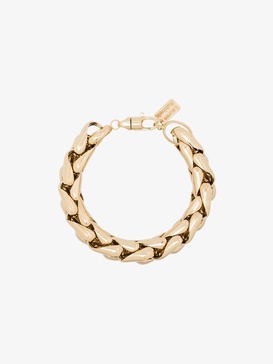 14K yellow gold medium wheaten link bracelet