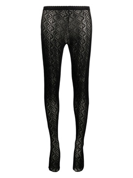 Moon Diamant mesh jacquard tights