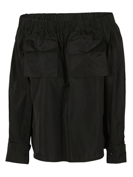 Max Mara Off-Shoulder Pocket Blouse