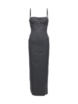 Thom Browne Corset-Style Sleeveless Pencil Dress