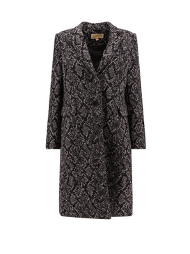 Michael Michael Kors Single Breasted Snake Jacquard Coat