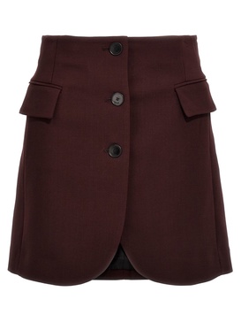 Lanvin Button-Detailed Tailored Mini Skirt