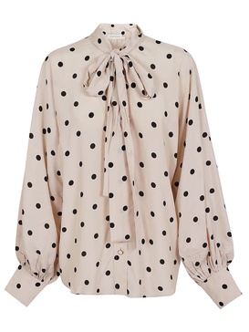 Zimmermann Polka Dot Printed Bow-Detailed Blouse