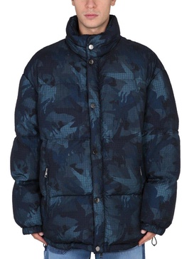 Etro Camouflage Printed High-Neck Padded Jacket