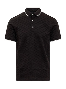 Emporio Armani Logo Embroidered Short Sleeved Polo Shirt