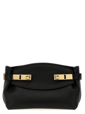 Ferragamo Gancini Flip-Lock Small Hug Crossbody Bag