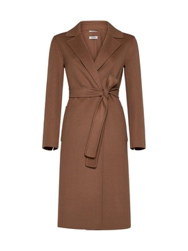 'S Max Mara Pauline Belted Long-Sleeved Coat