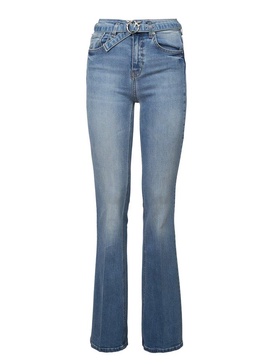 Pinko Love Bird Belted Waist Flared Jeans