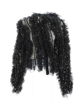 Comme des Garçons Black Kei Ninomiya Frill-Detailed Embellished Jacket