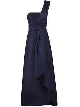 Alberta Ferretti Mikado One-Shoulder Midi Dress