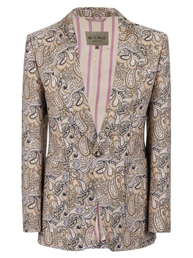 Etro Paisley Print Single-Breasted Blazer