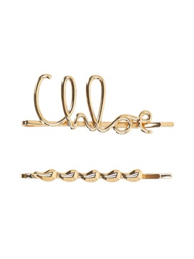 Chloe Logo Plaque Hair Clips