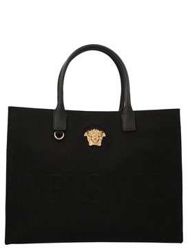 VERSACE Medusa Large Canvas Tote Handbag