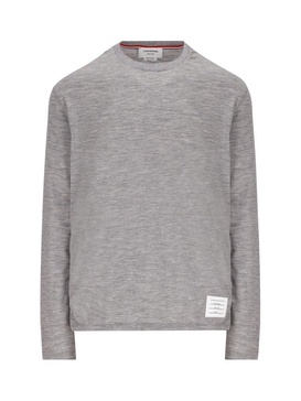 Thom Browne Logo Patch Knitted Crewneck Jumper