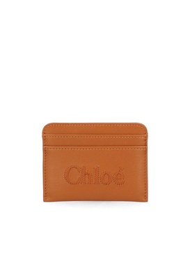 Chloé Sense Logo Embroidered Cardholder