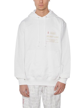 Helmut Lang Logo Printed Drawstring Hoodie