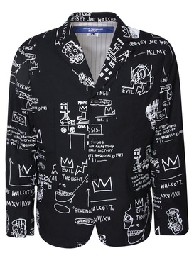 Junya Watanabe MAN X Basquiat Graphic-Printed Tailored Blazer