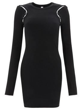 Dion Lee Hook And Eye Ribbed Crewnck Mini Dress