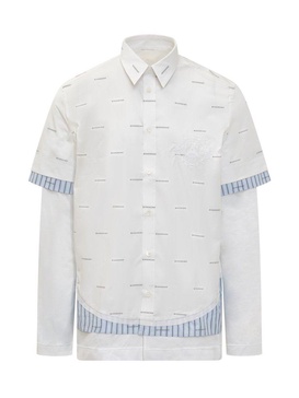 Givenchy All-Over Logo Printed Double-Layered Shirt