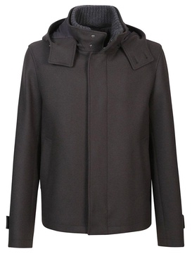 Herno Layered Effect Hooded Coat