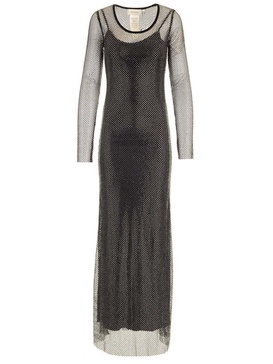 Sportmax Embellished Long-Sleeved Maxi Dress